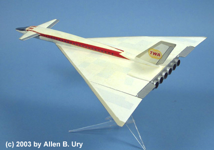 TWA Mach 3 Jetliner by Lindberg